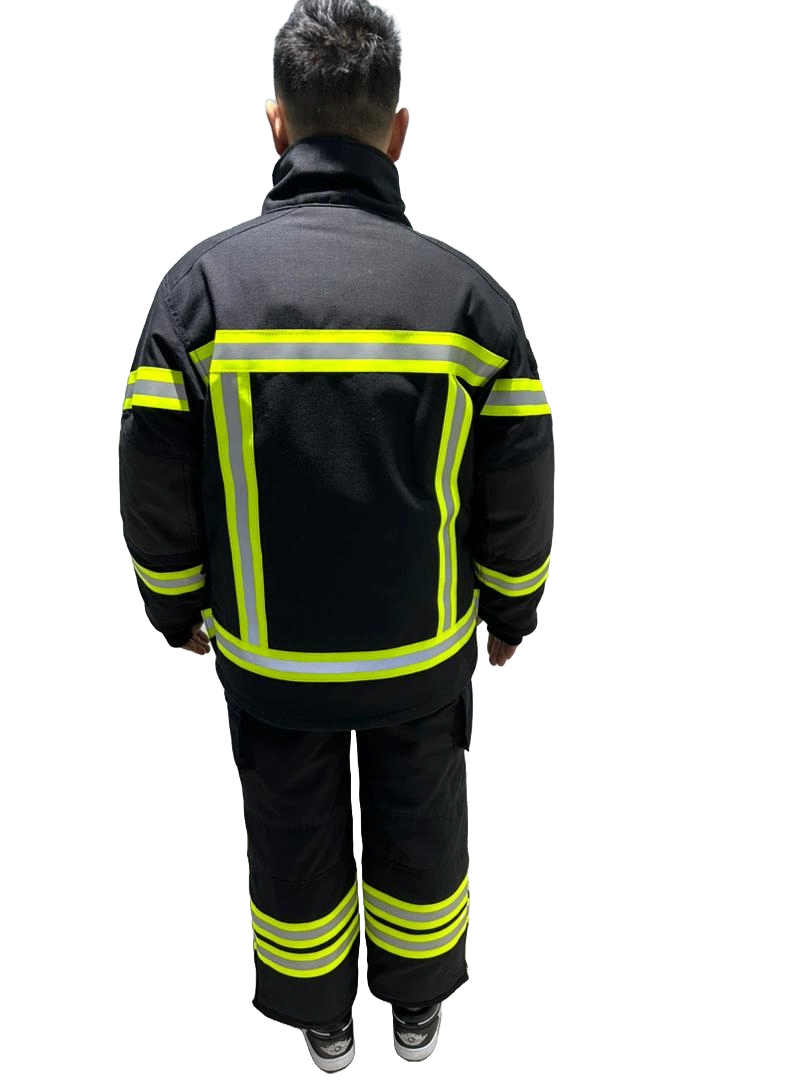 Black Firefighter Turnout Gear Jacket & Pants