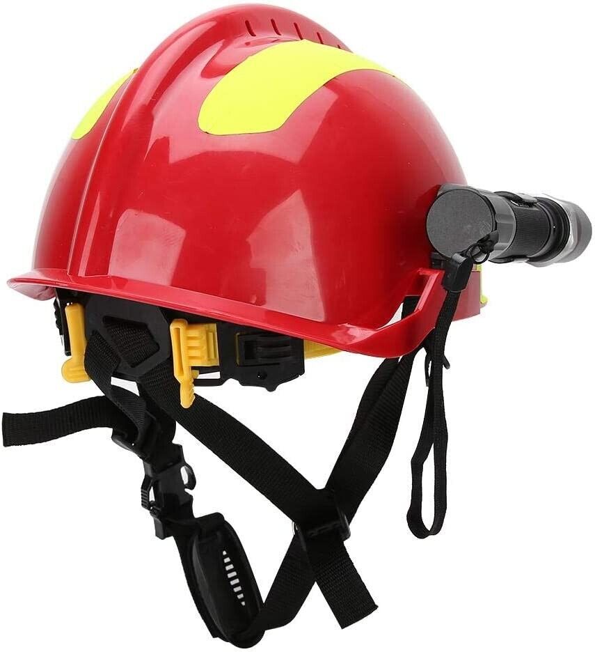 Red Fire Rescue Helmet with Goggles