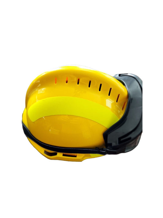 Yellow Fire Rescue Helmet with Goggles